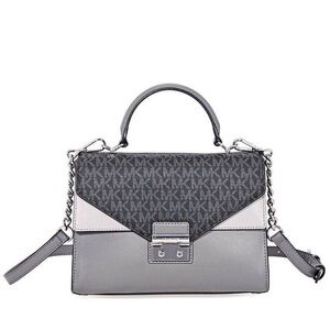 Michael Kors Black and Gray Crossbody Bag with matching wallet